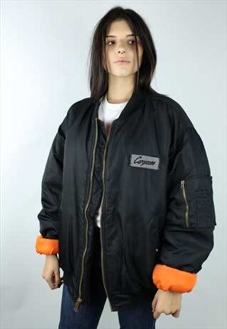 BLACK VINTAGE BOMBER JACKET