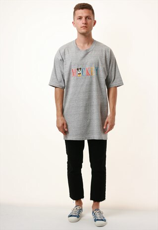 90S VINTAGE MICKEY GRAPHICS COTTON T-SHIRT 15831