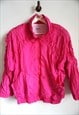 VINTAGE WINDBREAKER JACKET TRACKSUIT BRIGHT PINK ACTIVEWEAR