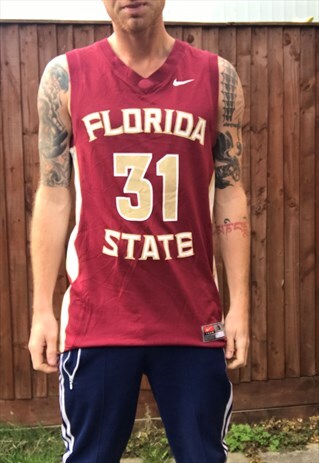 VINTAGE NIKE FLORIDA STATE BASKETBALL VEST M SHIRT JERSEY