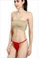GEORGETTE THONG RED SHEER G-STRING BIKINI UNDERWEAR PANTIES