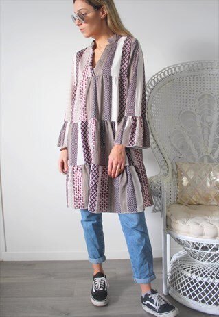 TUNIC ONE SIZE ETHNIC PRINT