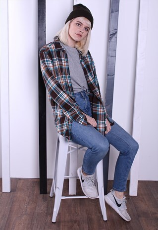 VINTAGE 90S PLAID / FLANNEL SHIRT. SKATER/GRUNGE UNISEX.
