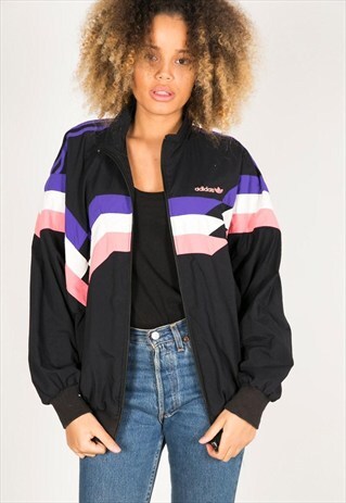 VINTAGE 80'S USA ADIDAS SHELL SPORT JACKET / S0878