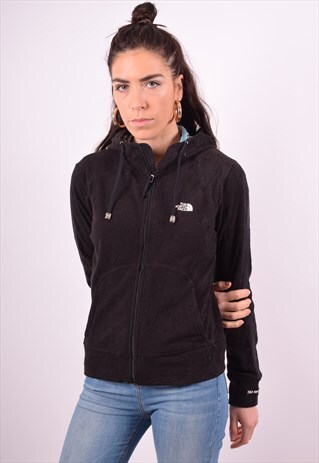 THE NORTH FACE WOMENS VINTAGE FLEECE HOODIE JACKET SMALL