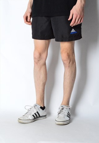 VINTAGE 90S BLACK ADIDAS SPORTS SHORTS