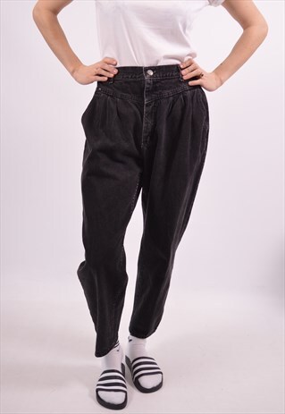 LEE WOMENS VINTAGE JEANS W30 L25 BLACK 90S