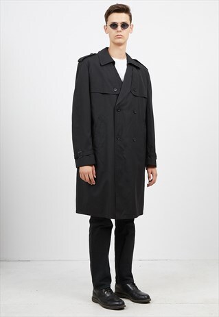VINTAGE BLACK PEA COAT