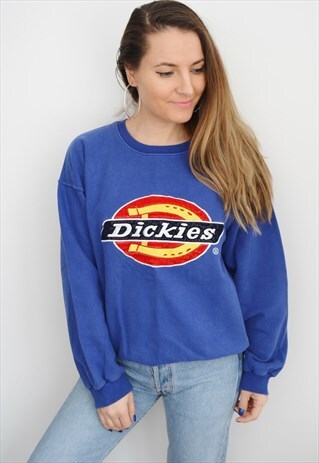 90'S DICKIES VINTAGE BLUE CREWNECK SWEATSHIRT