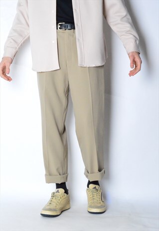 VINTAGE 90S BEIGE MINIMALIST PANTS