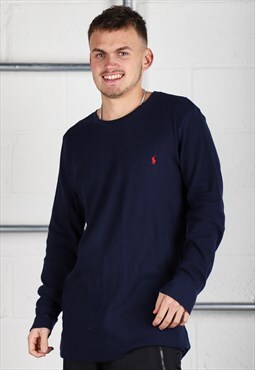 Vintage Polo Ralph Lauren Long Sleeve Top in Navy XXL
