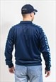 HUMMEL VINTAGE TRACKSUIT TOP IN BLUE TRACK JACKET HANDBALL