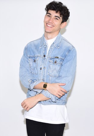 VINTAGE 90S BLUE WRANGLER DENIM JACKET