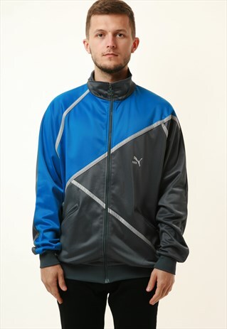 VINTAGE VTG RARE PUMA TRACK JACKET LOGO OVERSIZED 12951