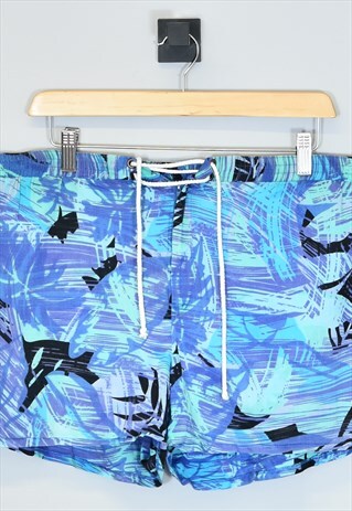 Vintage 1990's Adidas Swim Shorts Blue Large