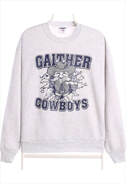 Jerzees 90's Gaither Cowboys Crewneck Sweatshirt Large Grey