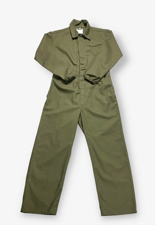 Vintage Dutch Military Overalls Boiler Suit Dark Khaki Green