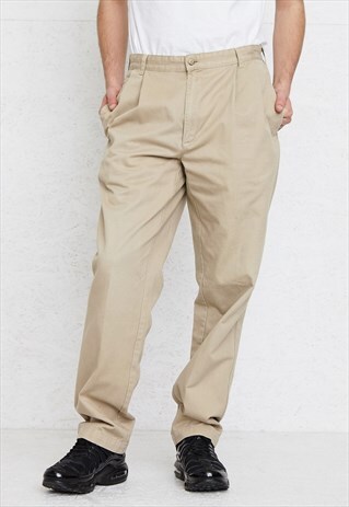 VINTAGE BEIGE POLO RALPH LAUREN TROUSERS BOTTOMS
