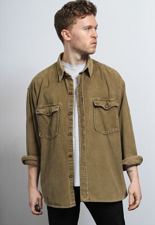 VINTAGE CORDUROY SHIRT BROWN