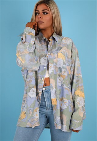 VINTAGE PATTERN SHIRT IN MULTI NS177