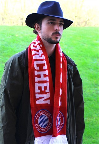 VINTAGE 90S BAYERN MUNICH SCARF - FOOTBALL SOCCER