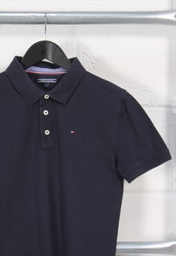 Vintage Tommy Hilfiger Polo Shirt in Navy Short Sleeve XS