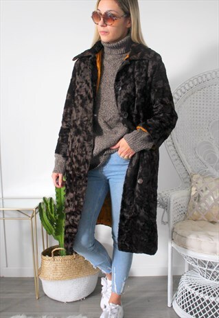 VINTAGE COAT FAUX FUR