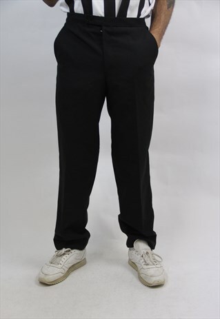 VINTAGE BLACK TAILORED TROUSERS