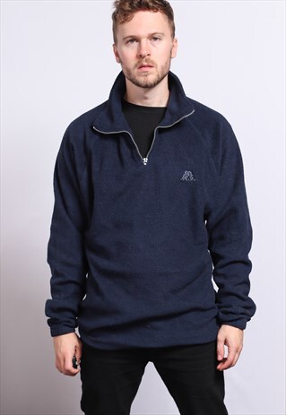 VINTAGE KAPPA HALF ZIP FLEECE TOP