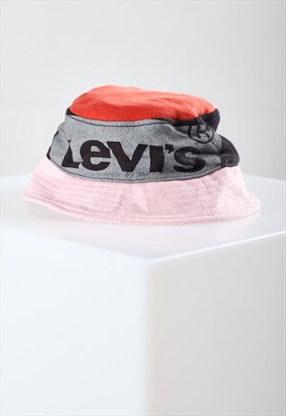 Reworked Vintage Levi's Bucket Hat Patchwork Summer Festival
