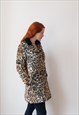 ANIMAL PRINT FAUX FUR COAT