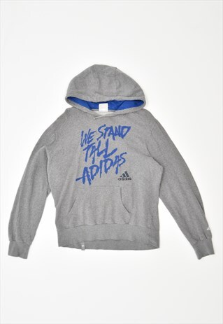 VINTAGE ADIDAS HOODIE JUMPER GREY