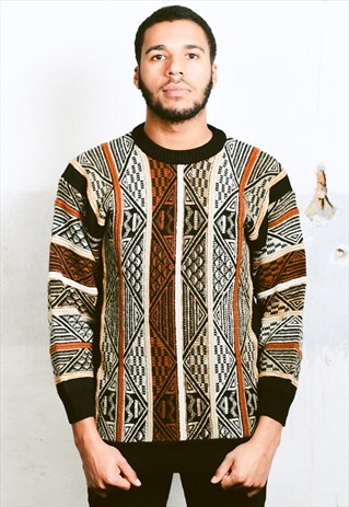VINTAGE COOGI STYLE PATTERNED JUMPER