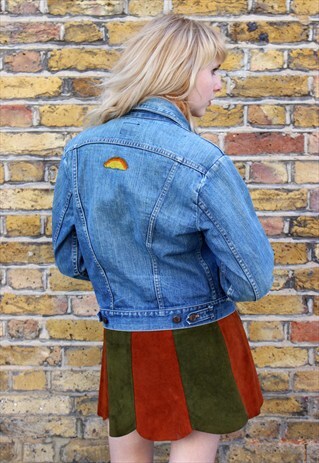 VINTAGE 70S MAVERICKS EMBROIDERED DENIM JACKET