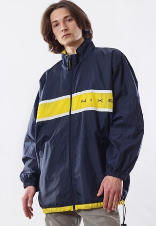 90S VINTAGE MENS NIKE BIG LOGO WINDBREAKER TRACK SUIT JACKET