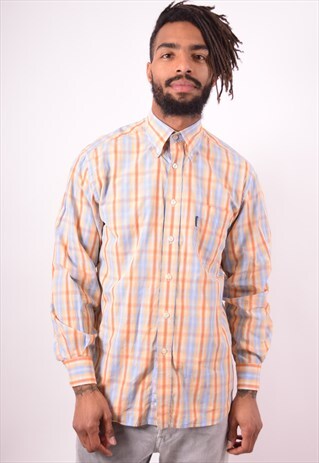 BARBOUR MENS VINTAGE SHIRT MEDIUM MULTI CHECK 90S