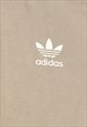 VINTAGE 90'S ADIDAS HOODIE SPELLOUT PULLOVER BEIGE