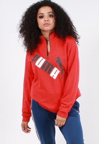 VINTAGE PUMA 1/4 ZIP SWEATSHIRT