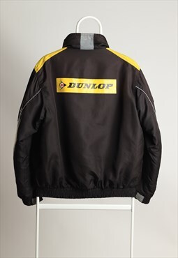 Vintage Workwear Windbreaker Logo Shell Jacket Black