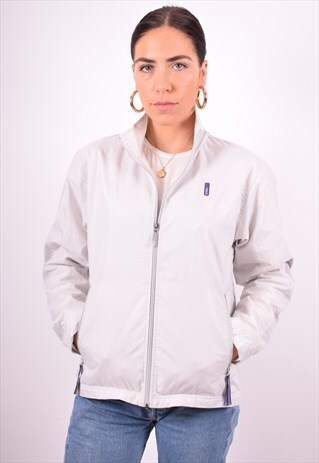 NIKE WOMENS VINTAGE JACKET SMALL WHITE 90'S