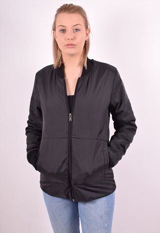 PRADA WOMENS VINTAGE JACKET SMALL BLACK 90S