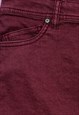 VINTAGE DENIM SKIRT Y2K RAVE ULTRA MINI IN MAROON