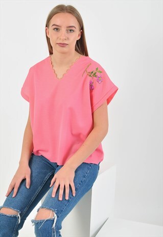 VINTAGE 80'S BLOUSE IN RED