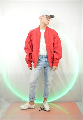 RED BOMBER JACKET