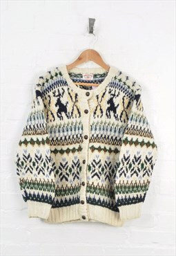 Vintage Cable Knitwear Cardigan Small