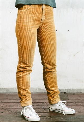 VINTAGE 70S HIGH WAISTED CORDUROY TROUSERS