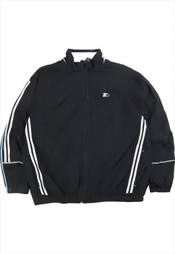 Vintage  Starter Windbreaker Jacket Zip Up Lightweight Black