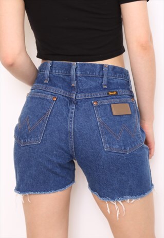 VINTAGE 90S WRANGLER BLUE DENIM SHORTS