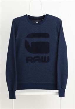 Vintage RAW Crewneck Logo Sweatshirt Navy
