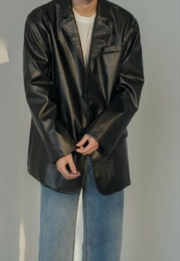 Men's vintage pu leather blazer SS2022 VOL.1
